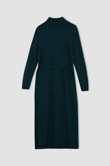 Defacto Kadın Long Sleeve Trico Dress A9807Ax - Yeşil