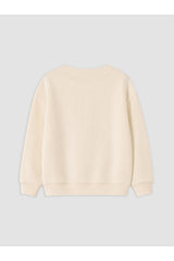 LC Waikiki Kız Çocuk Baskılı Sweatshirt Eşofman Takımı W6EB74D1 - Krem