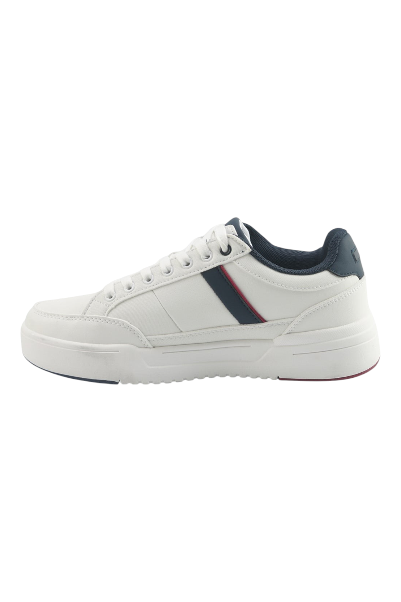 Sporline U.S. Polo Assn. beyaz renkli, tekstil ve suni deri detaylı erkek sneaker ayakkabı