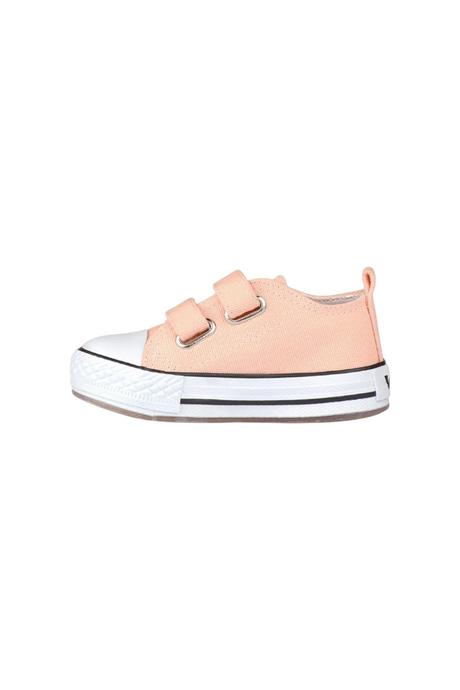 Sporline Vicco pudra pembe renkli, cırt cırtlı, tekstil malzemeden üretilmiş çocuk sneaker ayakkabı