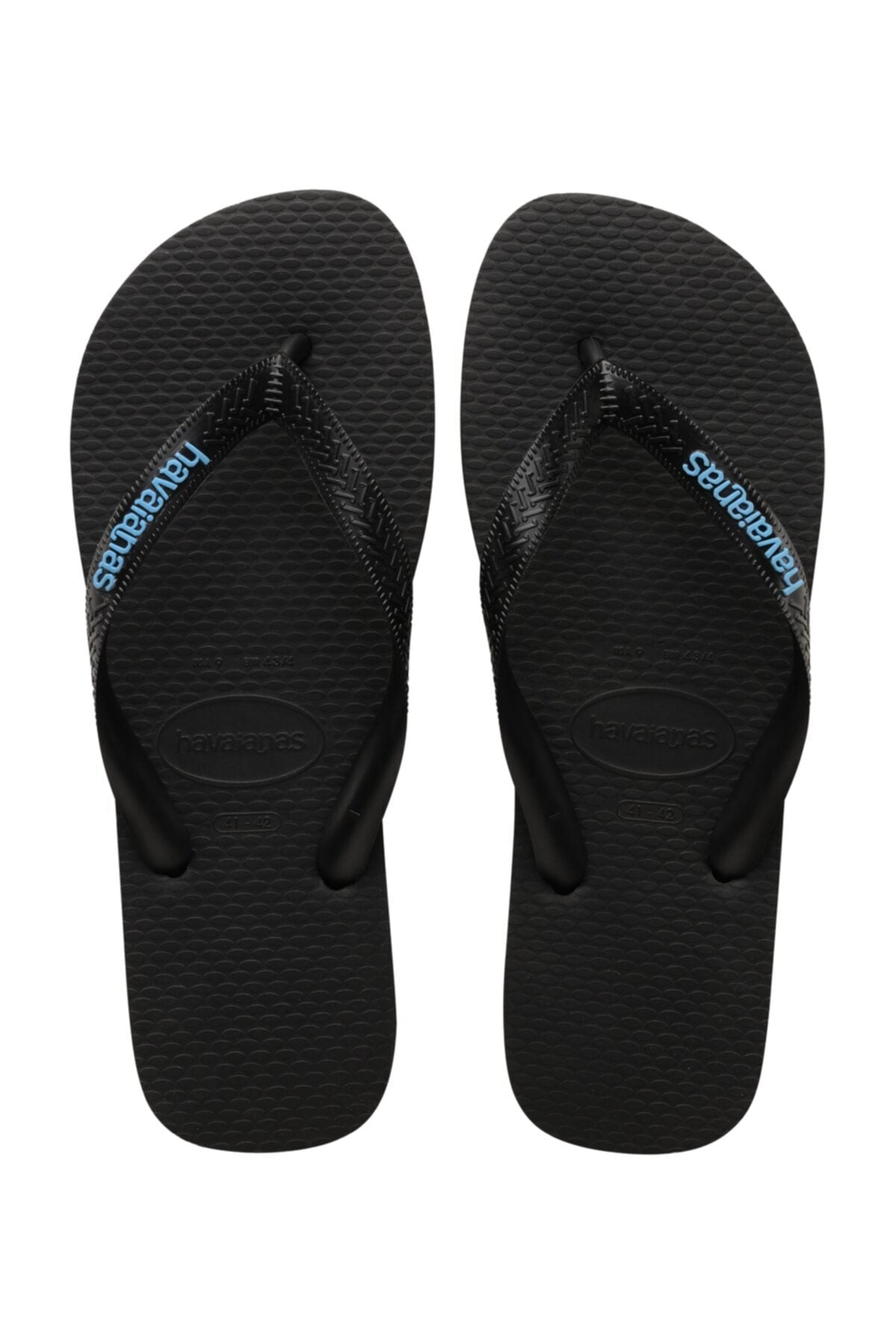 Havaianas Logo Filette 4108555 Erkek Terlik - Siyah Mavi