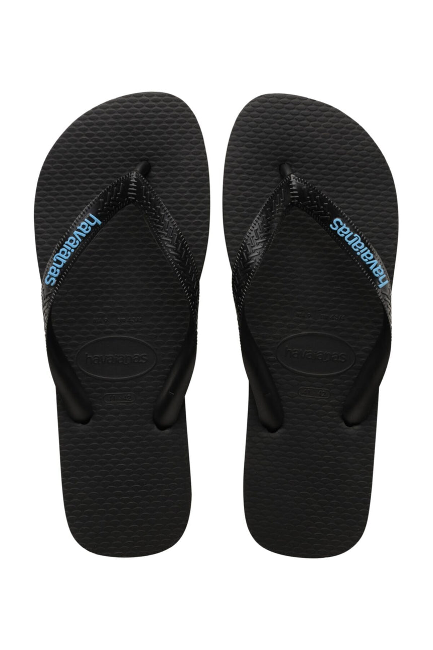 Havaianas Logo Filette 4108555 Erkek Terlik - Siyah Mavi