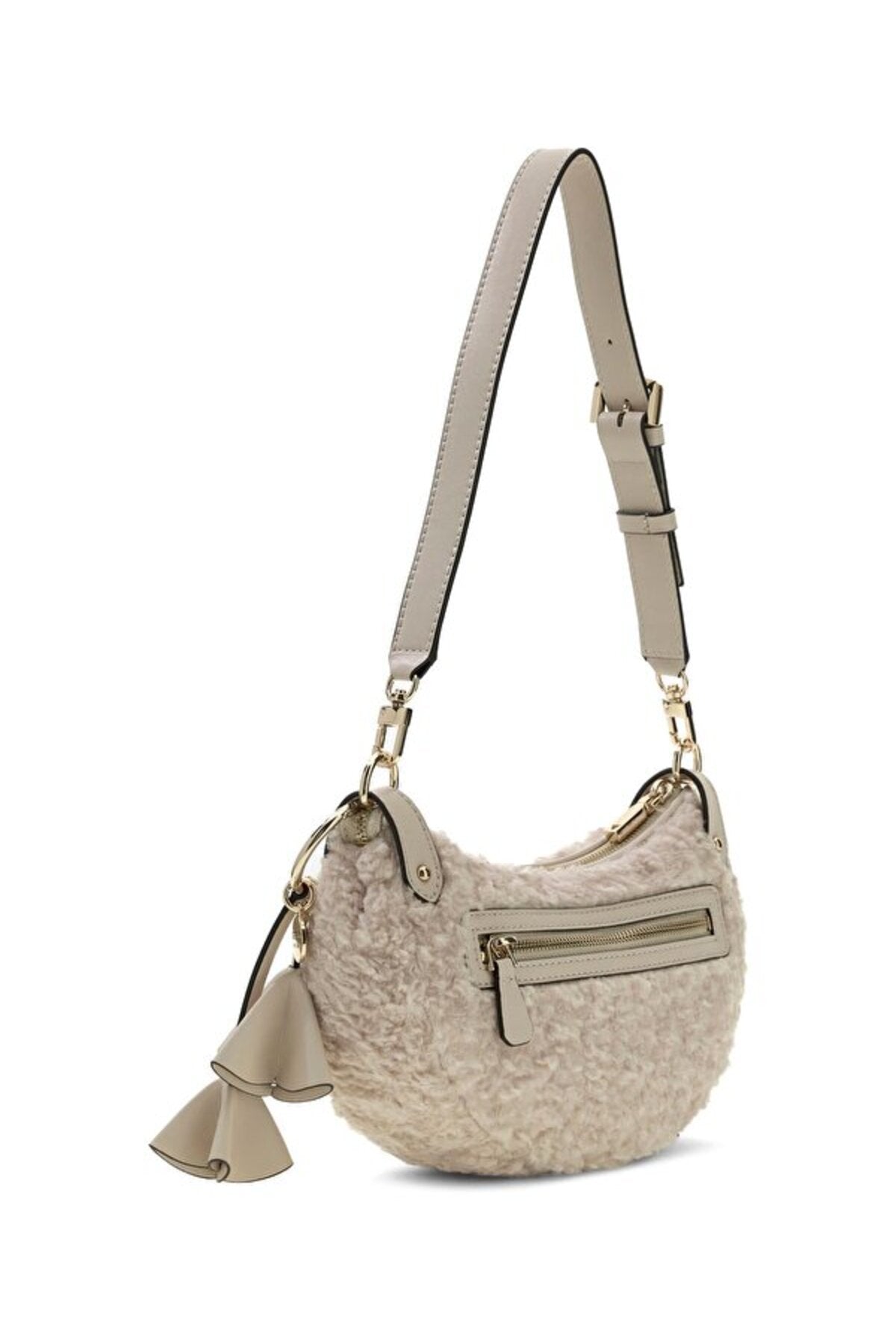 Guess Katie Kadın Omuz Çantası HWWG2253180 - Kırık Beyaz/Ekru