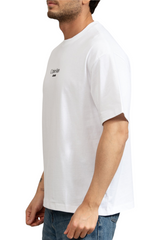 Sporline Calvin Klein beyaz %100 pamuklu, comfort kesim erkek tişört, göğüs kısmında siyah logo detaylı