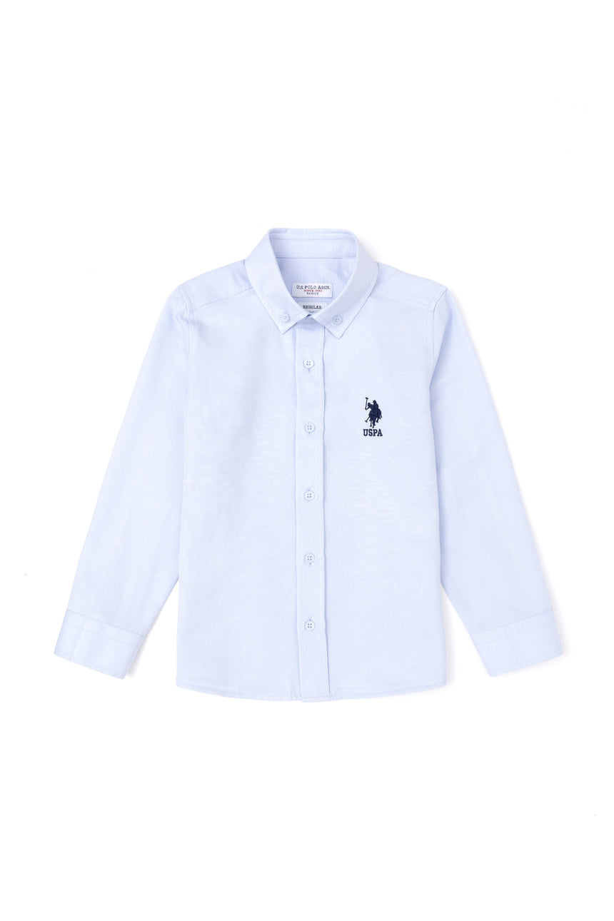 US POLO ASSN ERKEK COCUK DOKUMA GÖMLEK 1840423 - AÇIK MAVİ