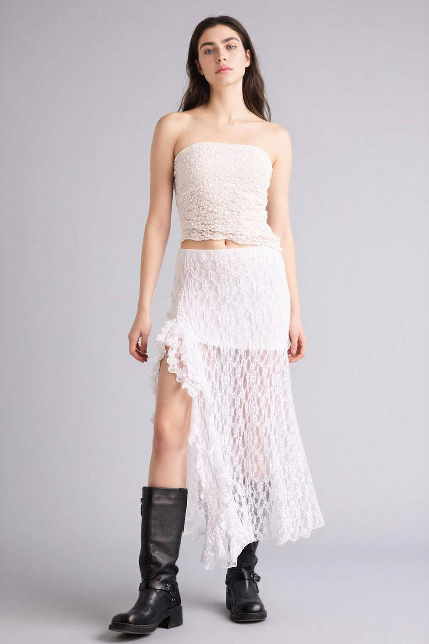 Defacto Kadın Knitted Skirt F9518AX - Kırık Beyaz