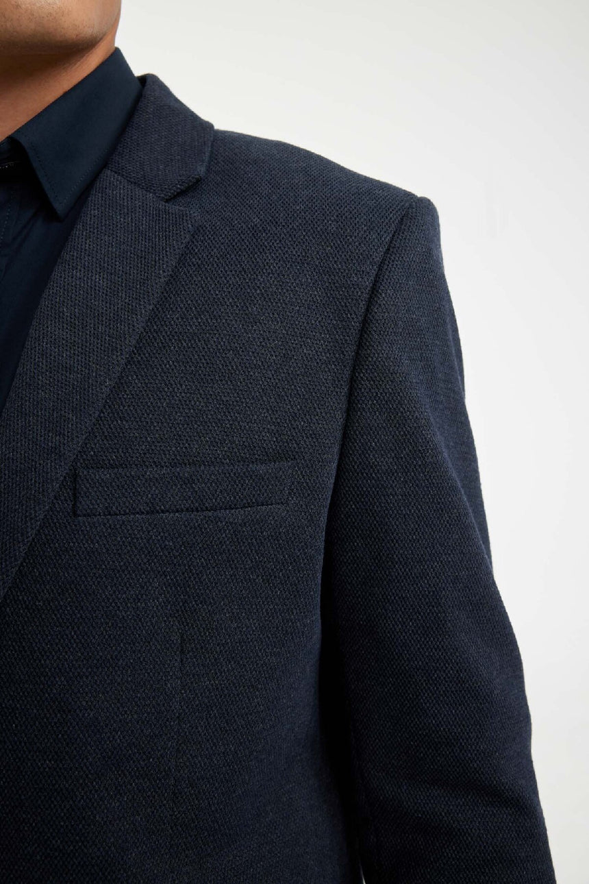 DeFacto Erkek Slim Fit Blazer Ceket N0503AZ - Koyu Lacivert
