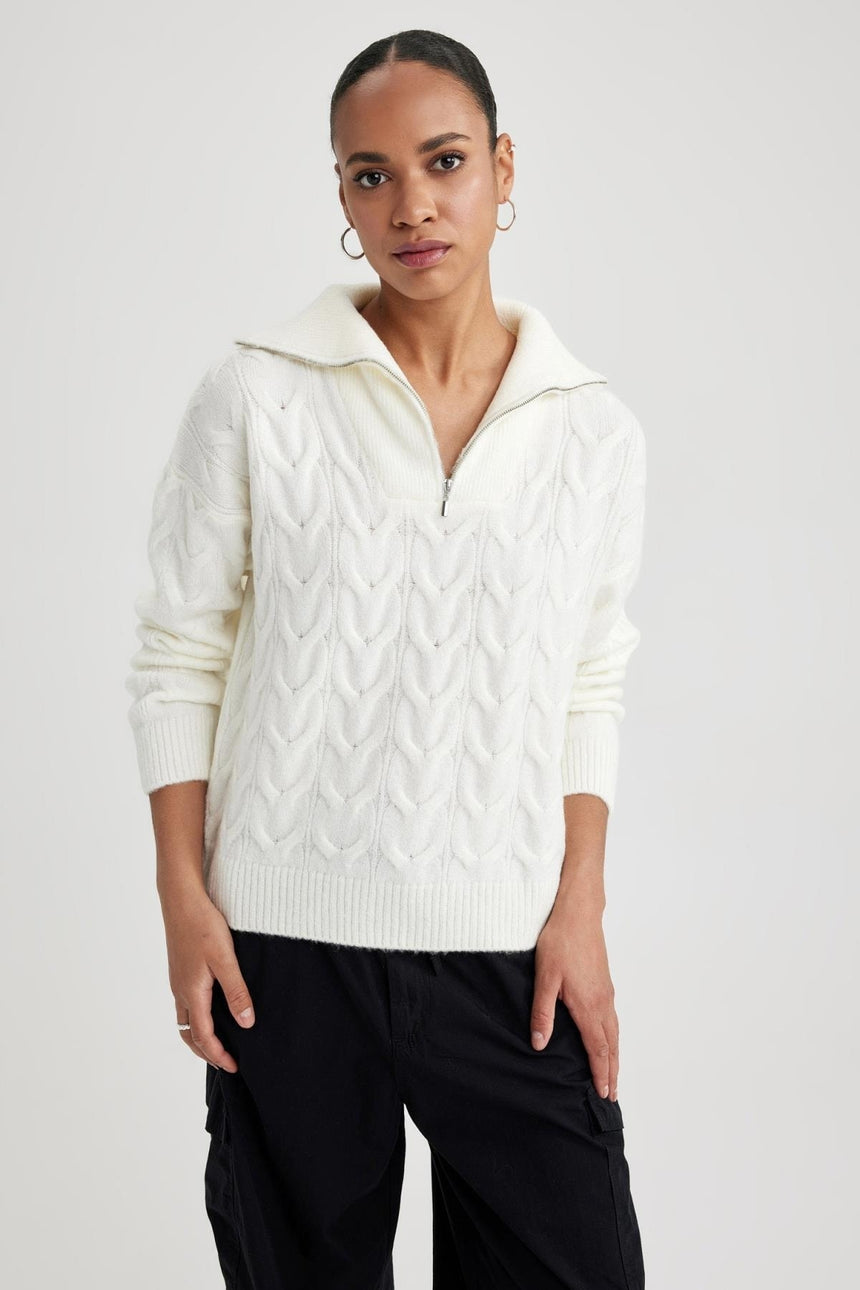 Defacto Kadın Pullover A3874Ax - Ekru