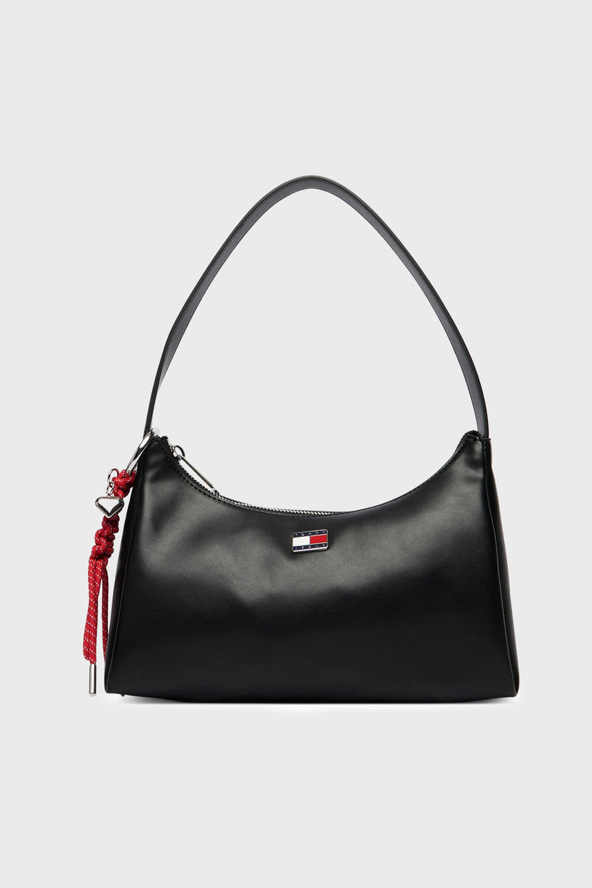Tommy Hilfiger Kadın TJW CITY CHARM SHOULDER BAG AW0AW18458BDS - Siyah