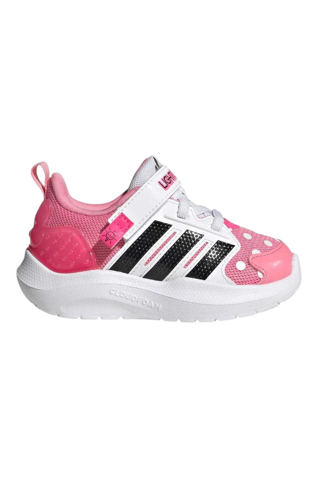 Sporline adidas Lightorama RNR Minn çocuk sneaker, açık pembe renkli, suni deri detaylı ve cırt cırtlı spor ayakkabı