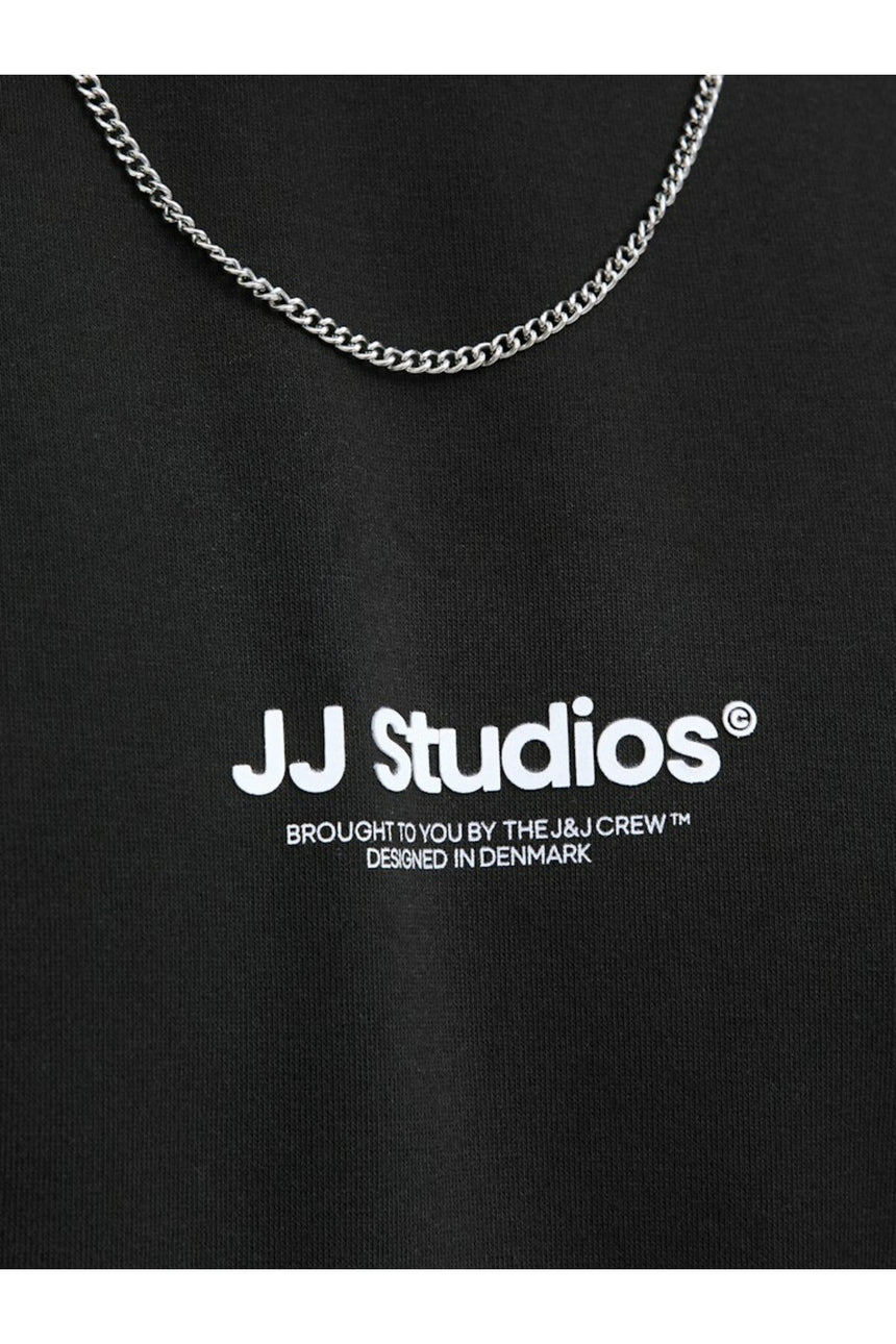 Jack & Jones 12284682 Erkek Büyük Beden Sweatshirt - Siyah