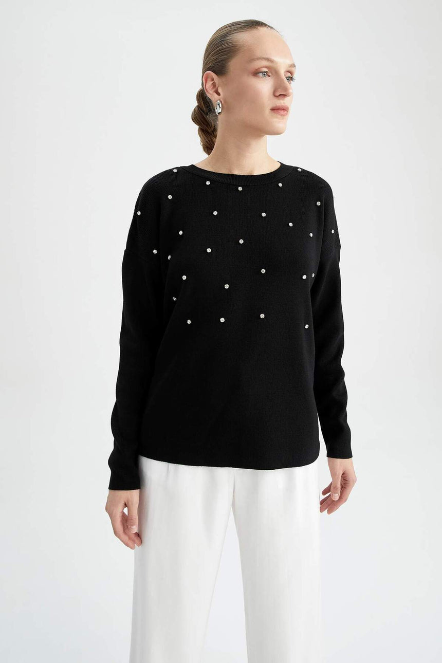Defacto Kadın Pullover R0726Az - Siyah