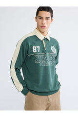 LC Waikiki Erkek Sweatshirt W5NV03B8 - Koyu Yeşil