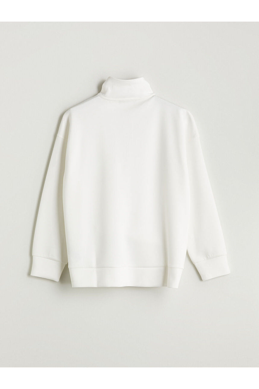 LC Waikiki Kadın Sweatshirt W52840I8 - Kırık Beyaz