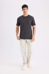 Defacto Erkek T-Shirt V7699Az - Antrasit