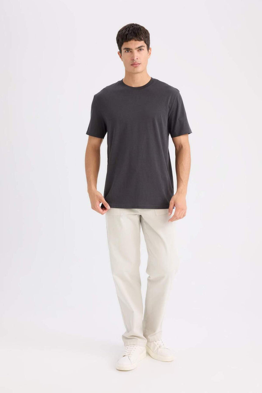 Defacto Erkek T-Shirt V7699Az - Antrasit