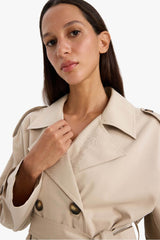 Defacto Kadın Trenchcoat E8581AX - Kum Beji