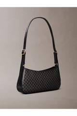 Calvin Klein Kadın EMBLEM AOP SMALL SHOULDER BAG LV04F3324G - Siyah