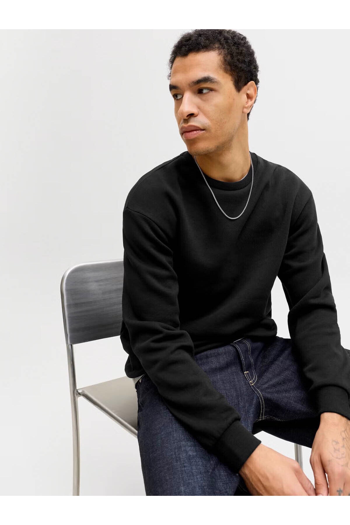 Jack & Jones Bradley Erkek Sweatshirt 12249341 - Siyah