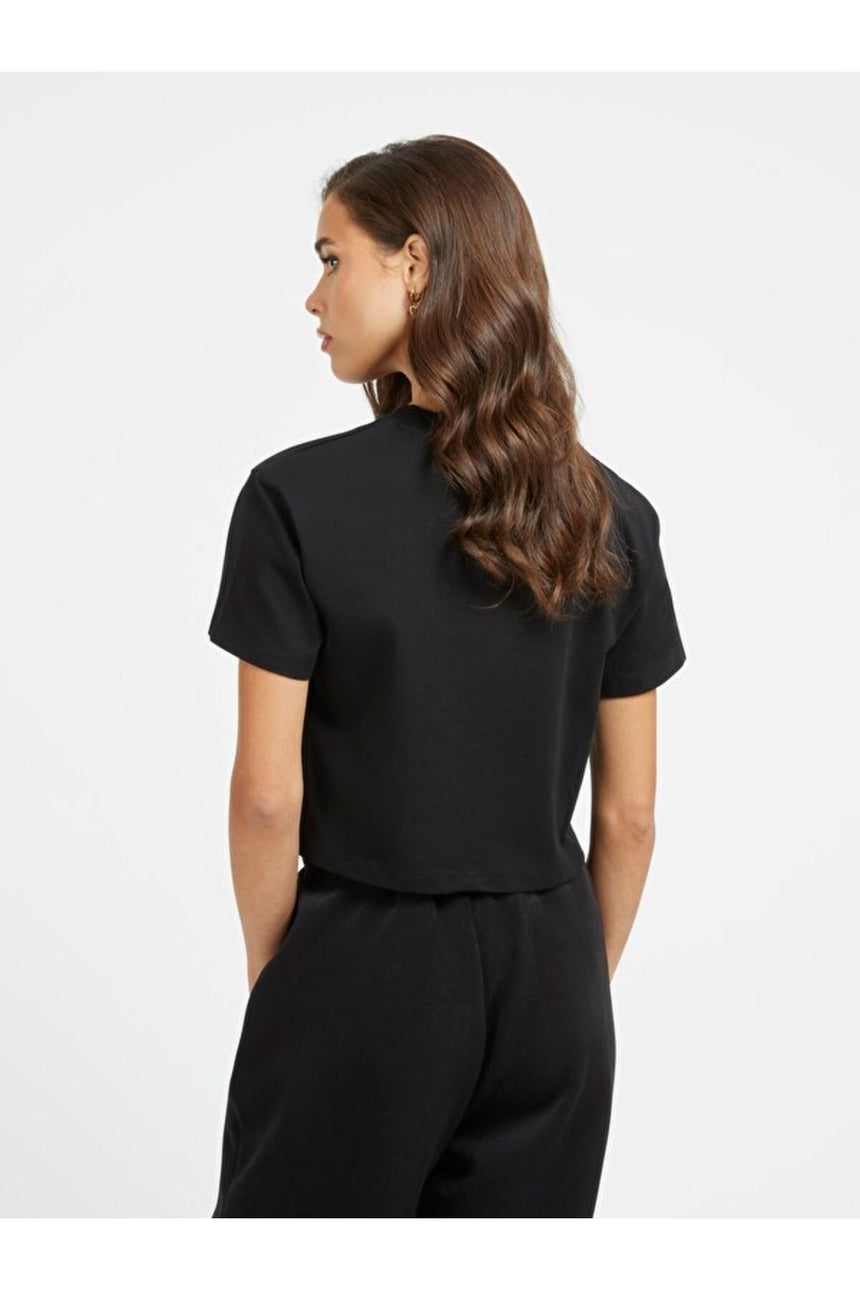 GUESS KADIN ADELE CROP T-SHIRT V2YI06K8HM0 - Koyu Mavi