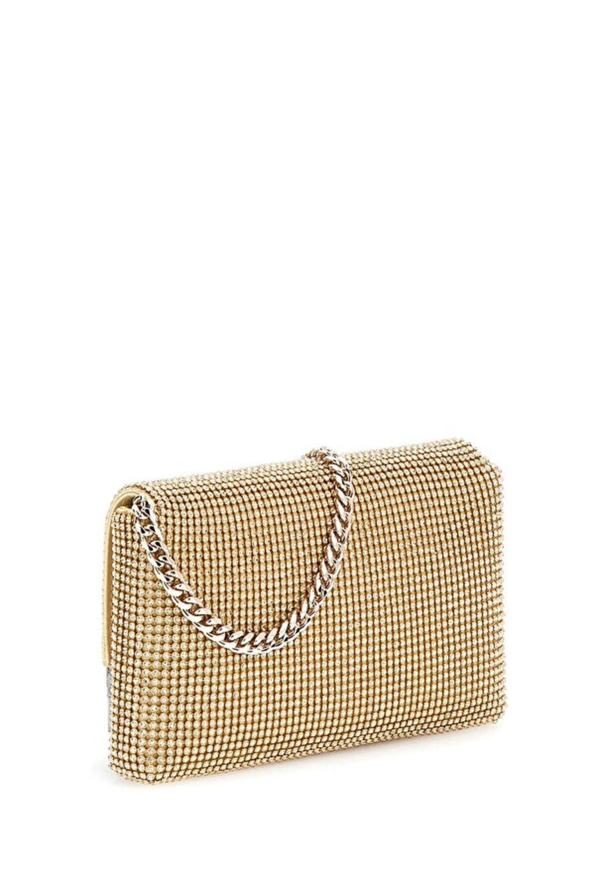 GUESS KADIN ZALINA FLAP CLUTCH HWRP9350700 - Altın Sarısı