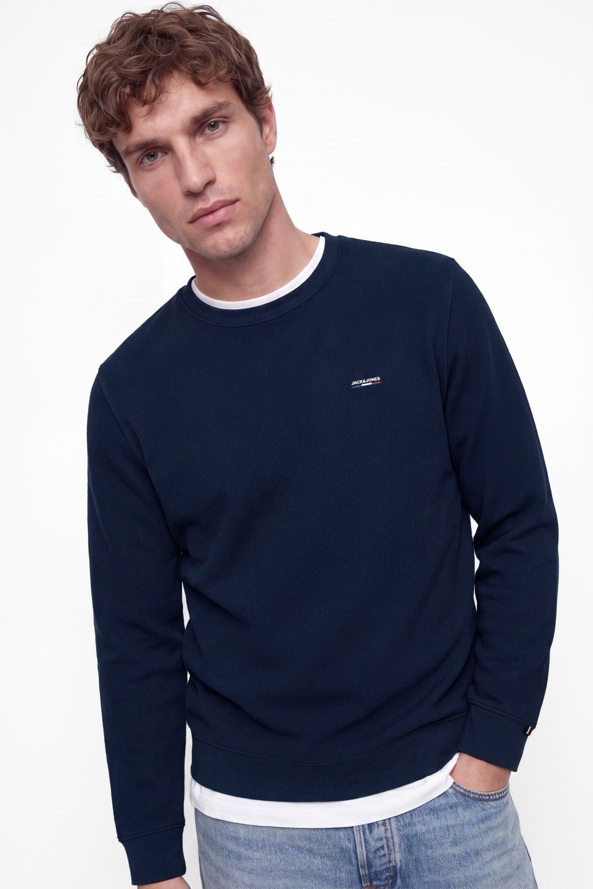 Jack & Jones Premium Alves Erkek Sweatshirt 12302739 - Mavi