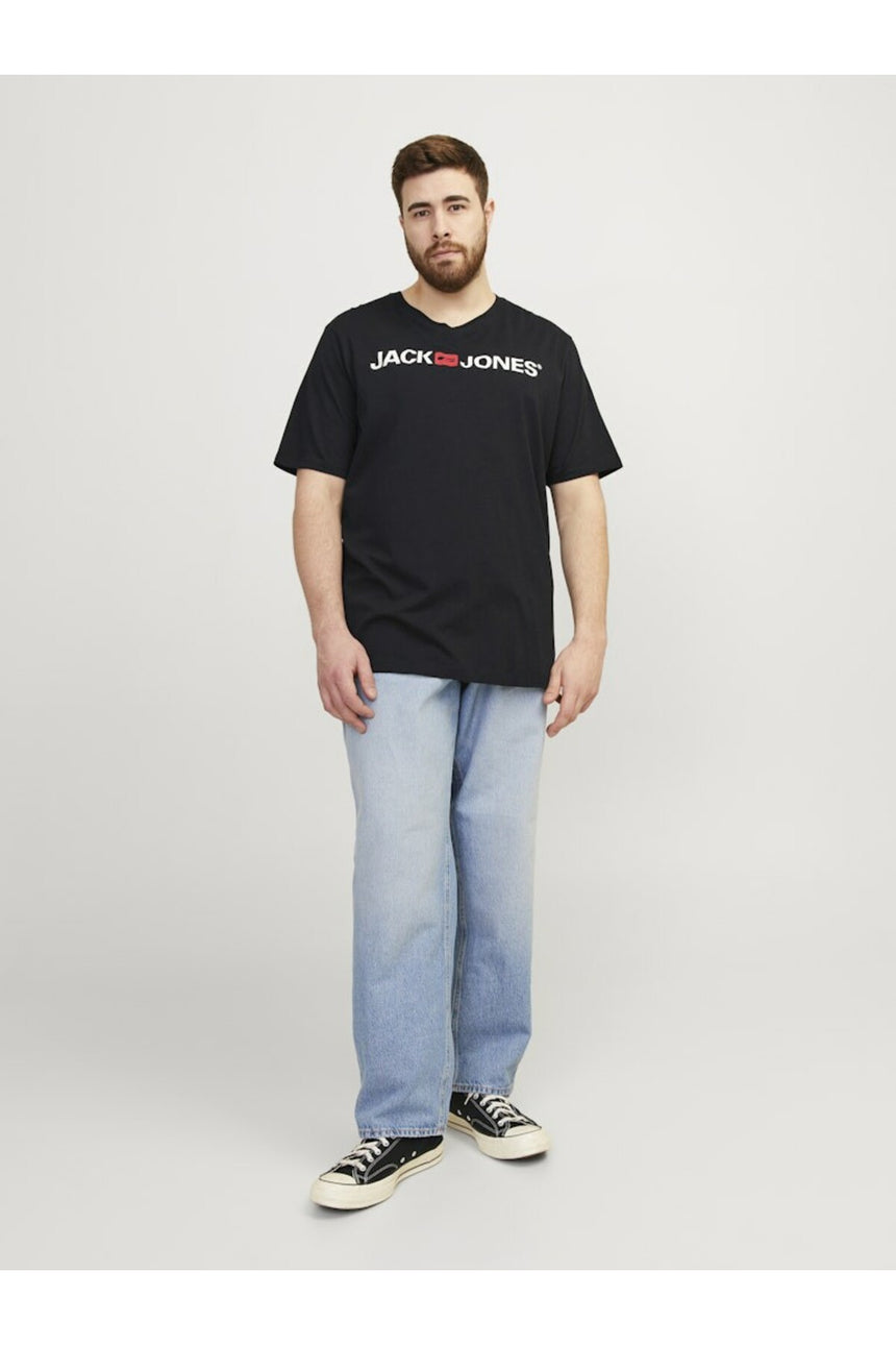 JACK&JONES JJECORP LOGO TEE SS CREW NECK NOOS PLS 12184987 - Siyah