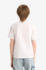 Defacto Çocuk Short Sleeve T-Shirt K1687A6 - Beyaz