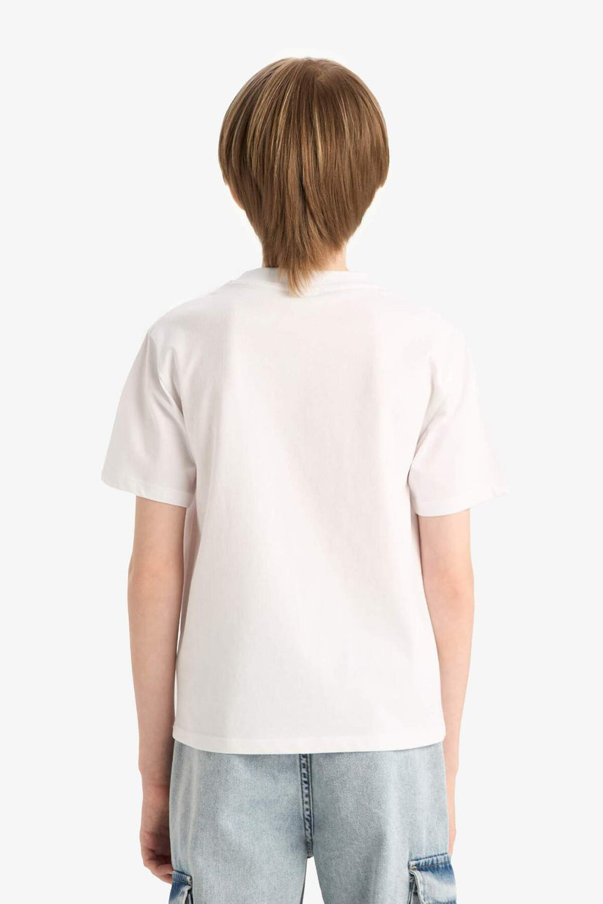 Defacto Çocuk Short Sleeve T-Shirt K1687A6 - Beyaz