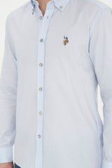 U.S.POLO ASSN. ERKEK DOKUMA GOMLEK 1826727 - AÇIK MAVİ