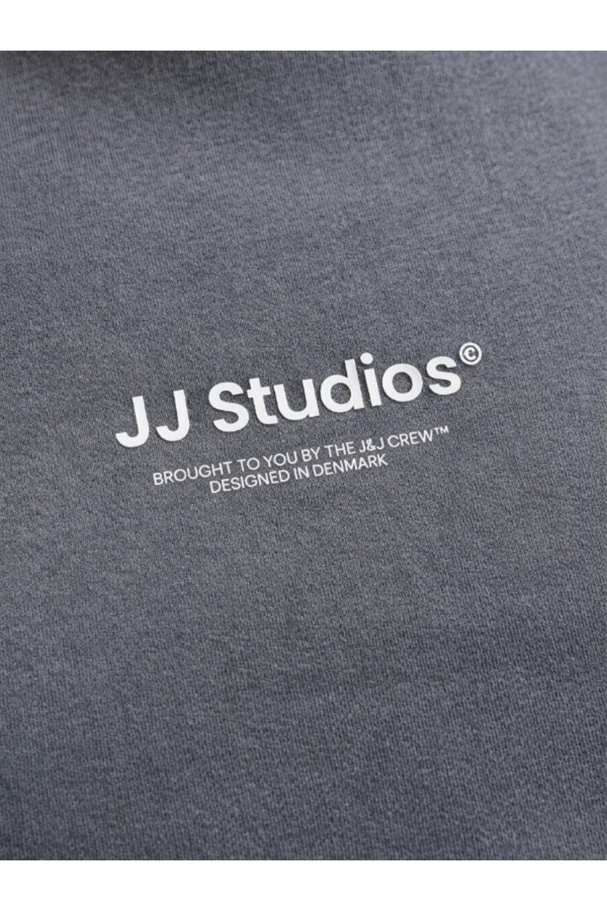 JACK&JONES PLUS JJESOHO SWEAT CREW NECK NOOS PLS 12284682 - Koyu Gri