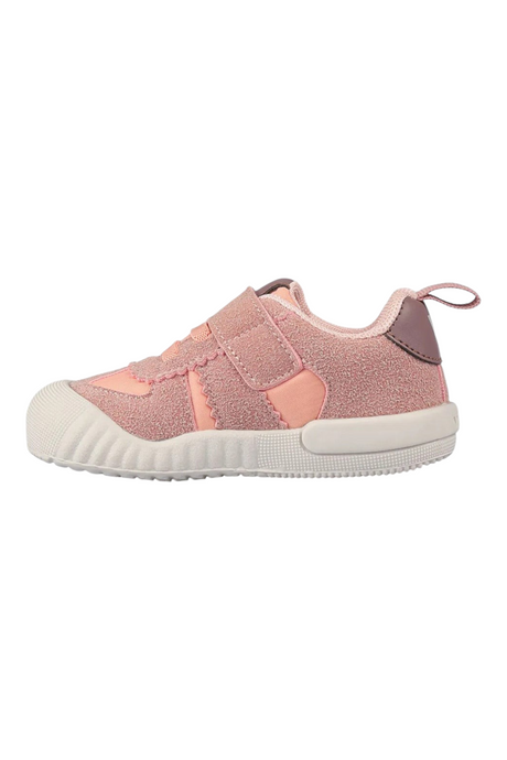 Sporline Vicco pudra pembe renkli, cırt cırtlı, PU malzemeden üretilmiş çocuk sneaker ayakkabı
