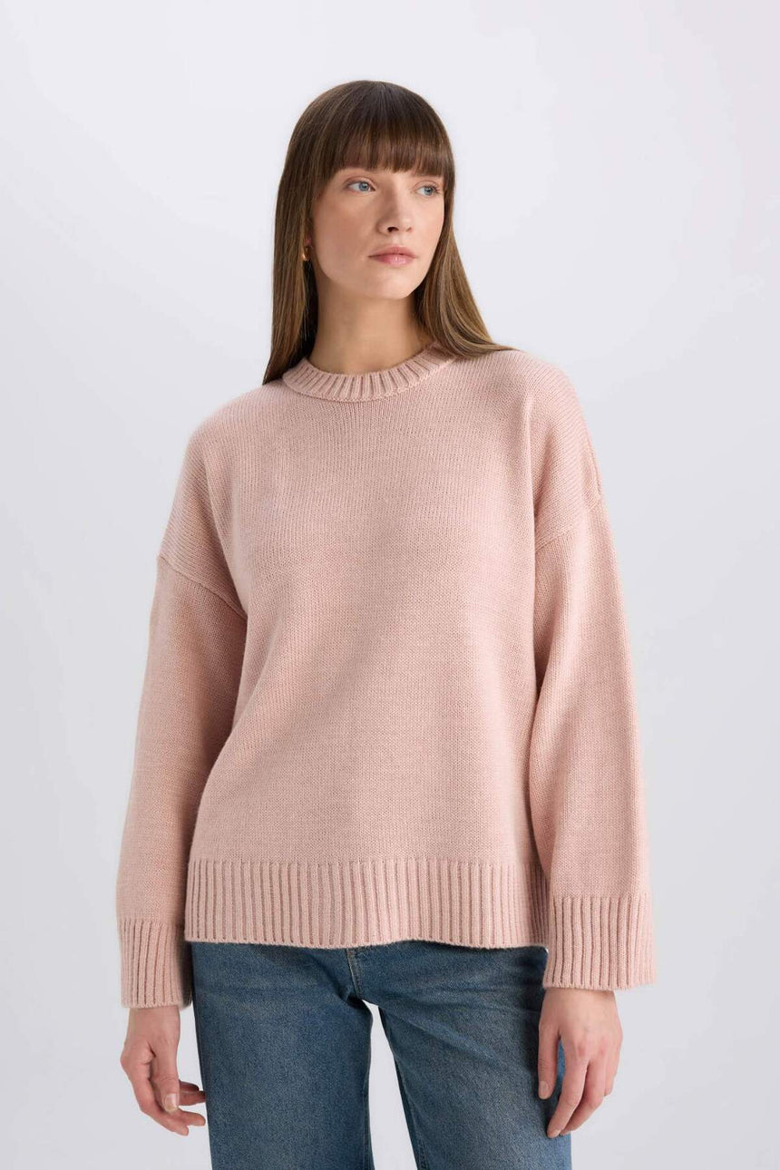 Defacto Kadın Pullover D0036AX - Pembe