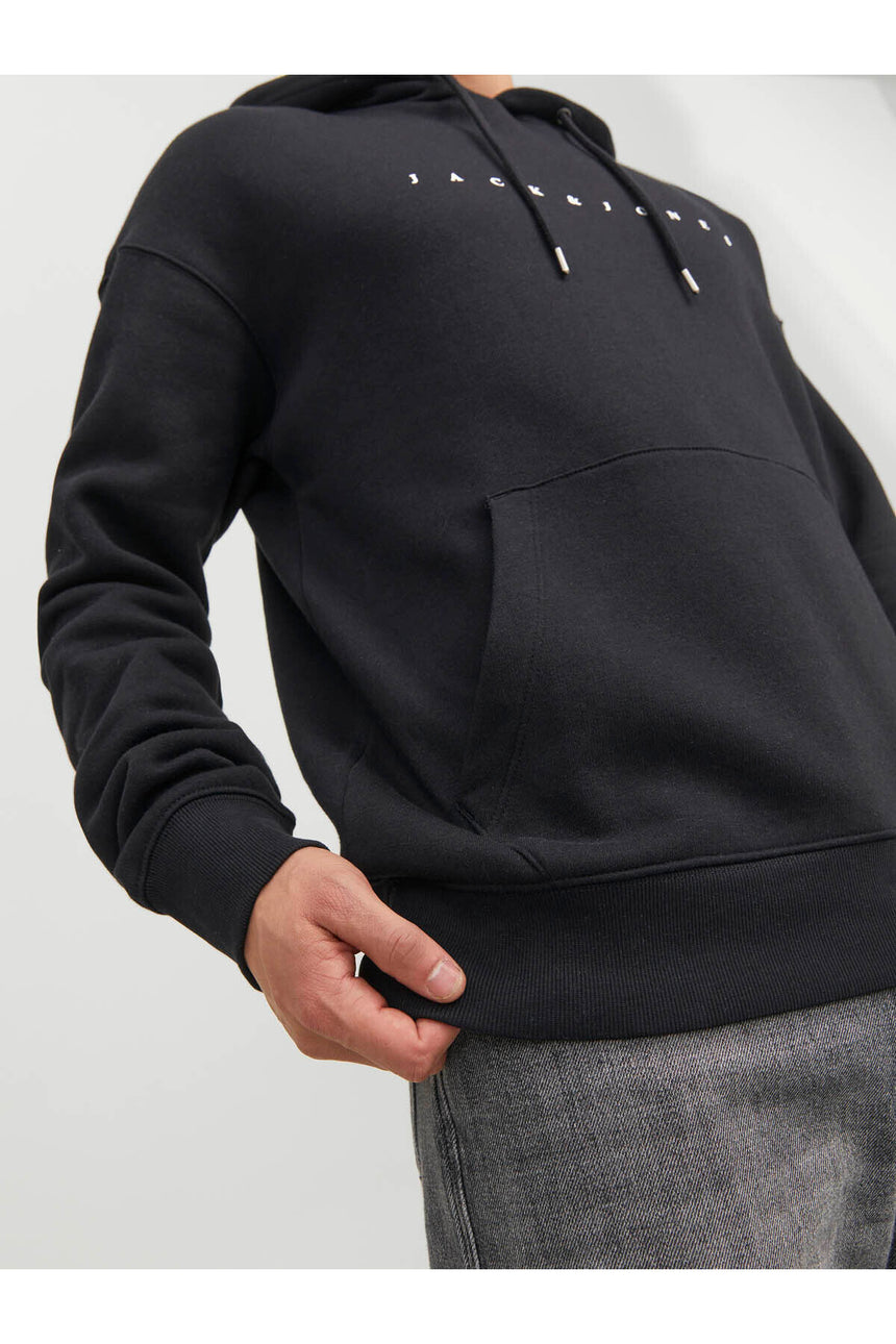jack&jones jjestar jj sweat hood noos 12233972 - Siyah