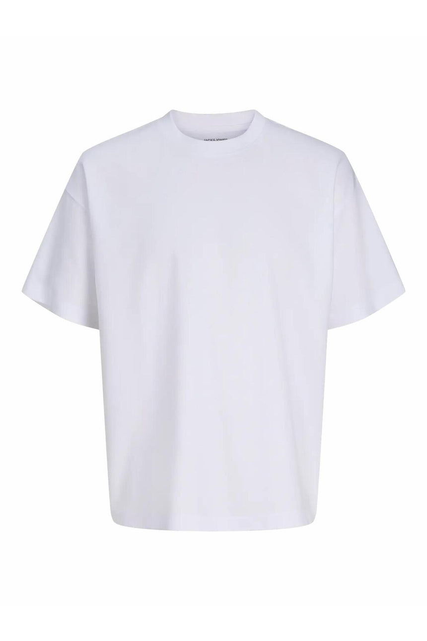 JACK&JONES JJEBARRON TEE SS O-NECK NOOS 12298906 - Beyaz