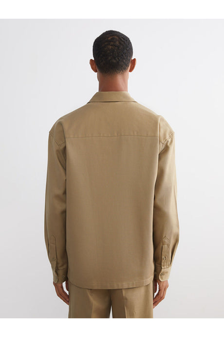 LCW ERKEK W5I464J8 UK.GMK,V-TENCEL - Koyu Bej