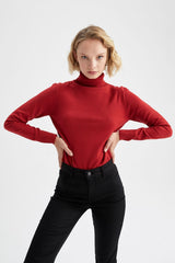 Defacto Kadin Pullover H1651Az - Kırmızı
