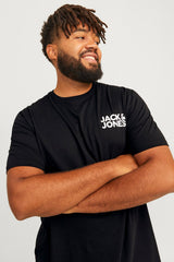 jack&jones jjecorp logo tee ss o-neck noss tshırt 12151955 - Siyah