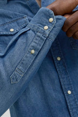 Jack & Jones Sheridan Erkek Denim Gömlek 12138115 - Mavi