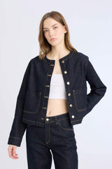 Defacto Kadın Jacket D5153Ax - Koyu Mavi
