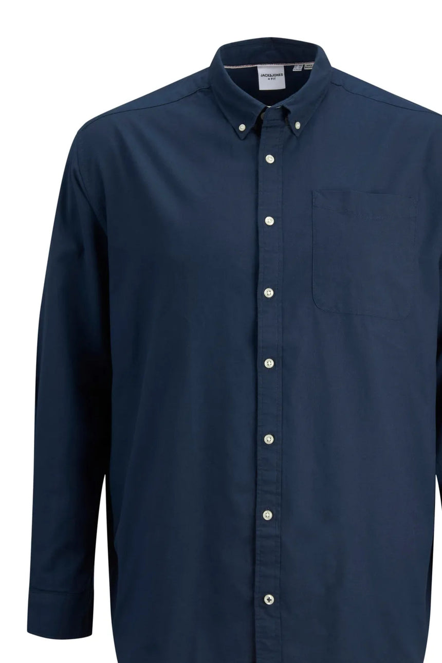 JACK&JONES JJEOXFORD SHIRT L/S S21 NOOS PLS 12190444 - Koyu Lacivert