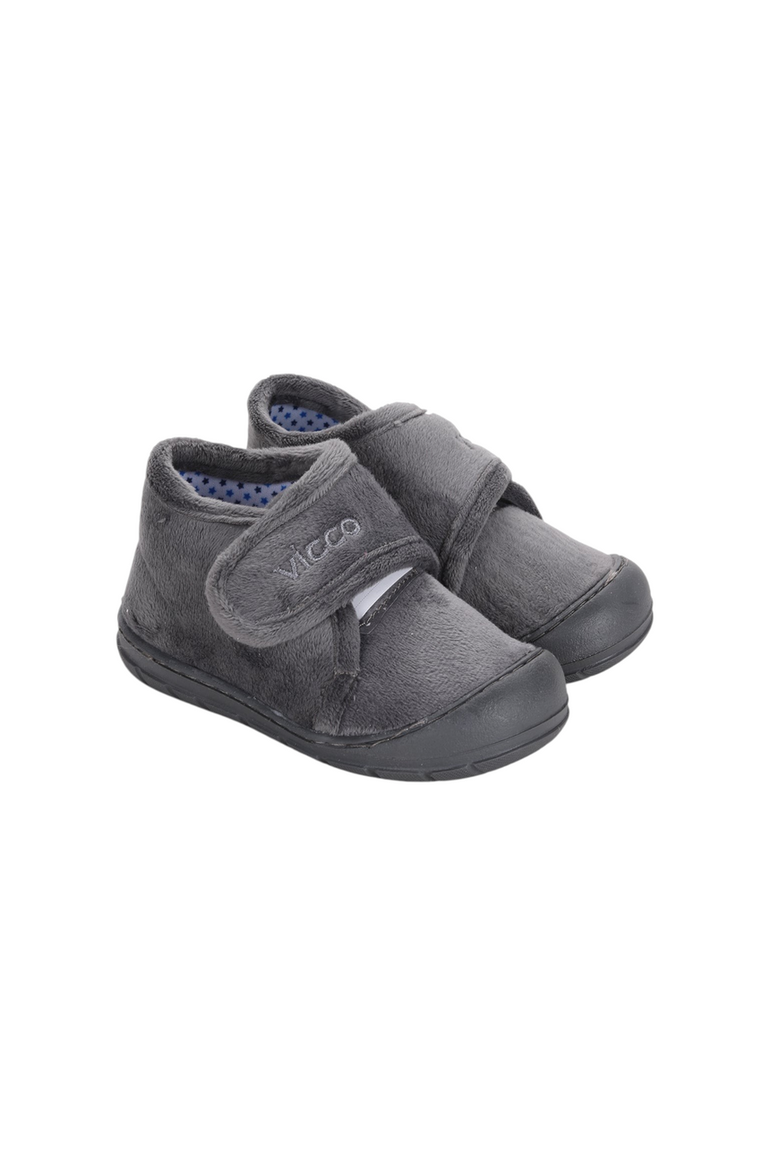 Sporline Vicco füme renkli, cırt cırtlı, yumuşak dokulu, darbe emici tabanlı unisex bebek ve çocuk ev pandufu