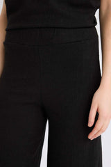 DeFacto Kadın Wide Leg Pantolon E3232AX - Siyah