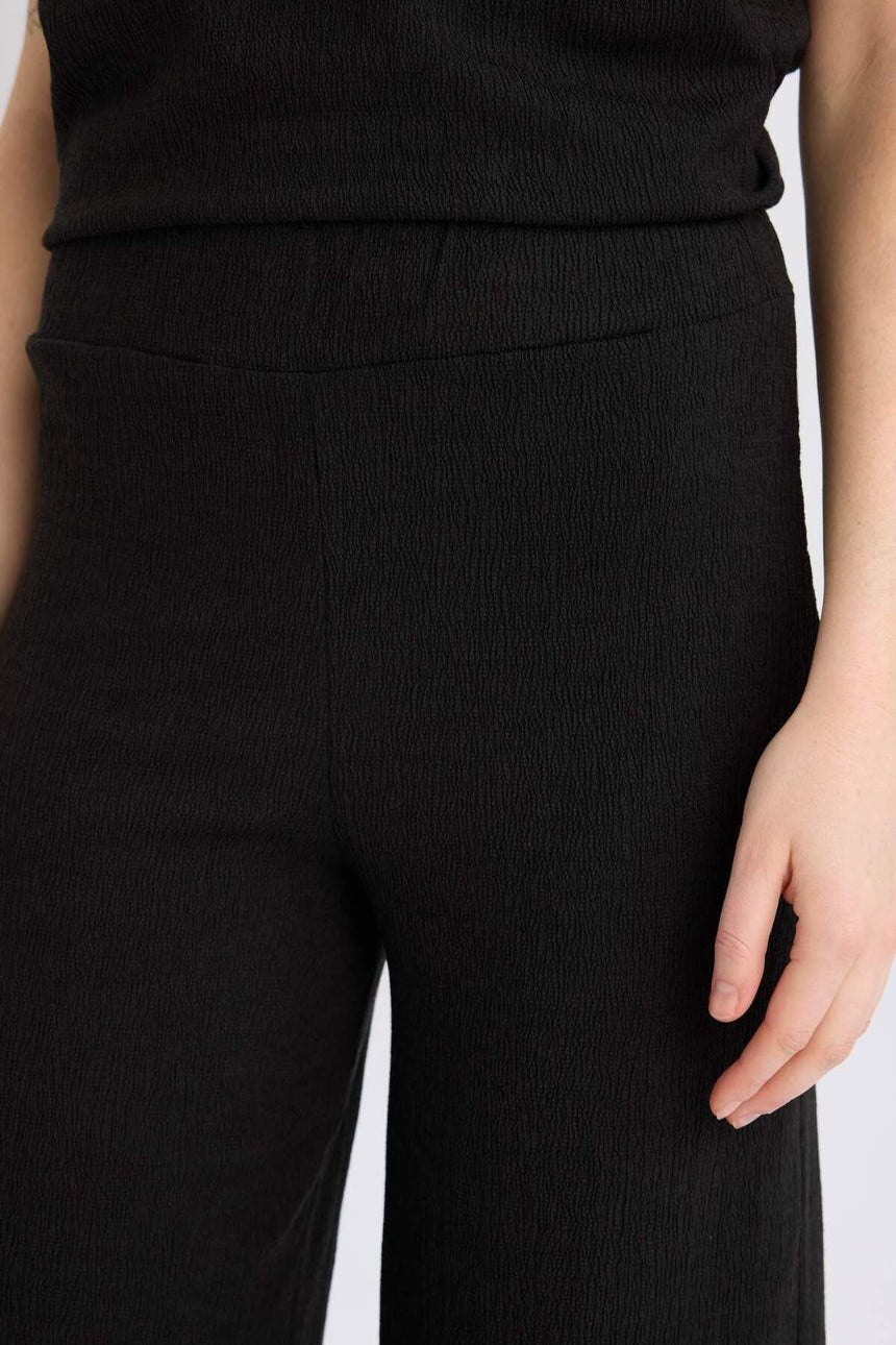 DeFacto Kadın Wide Leg Pantolon E3232AX - Siyah