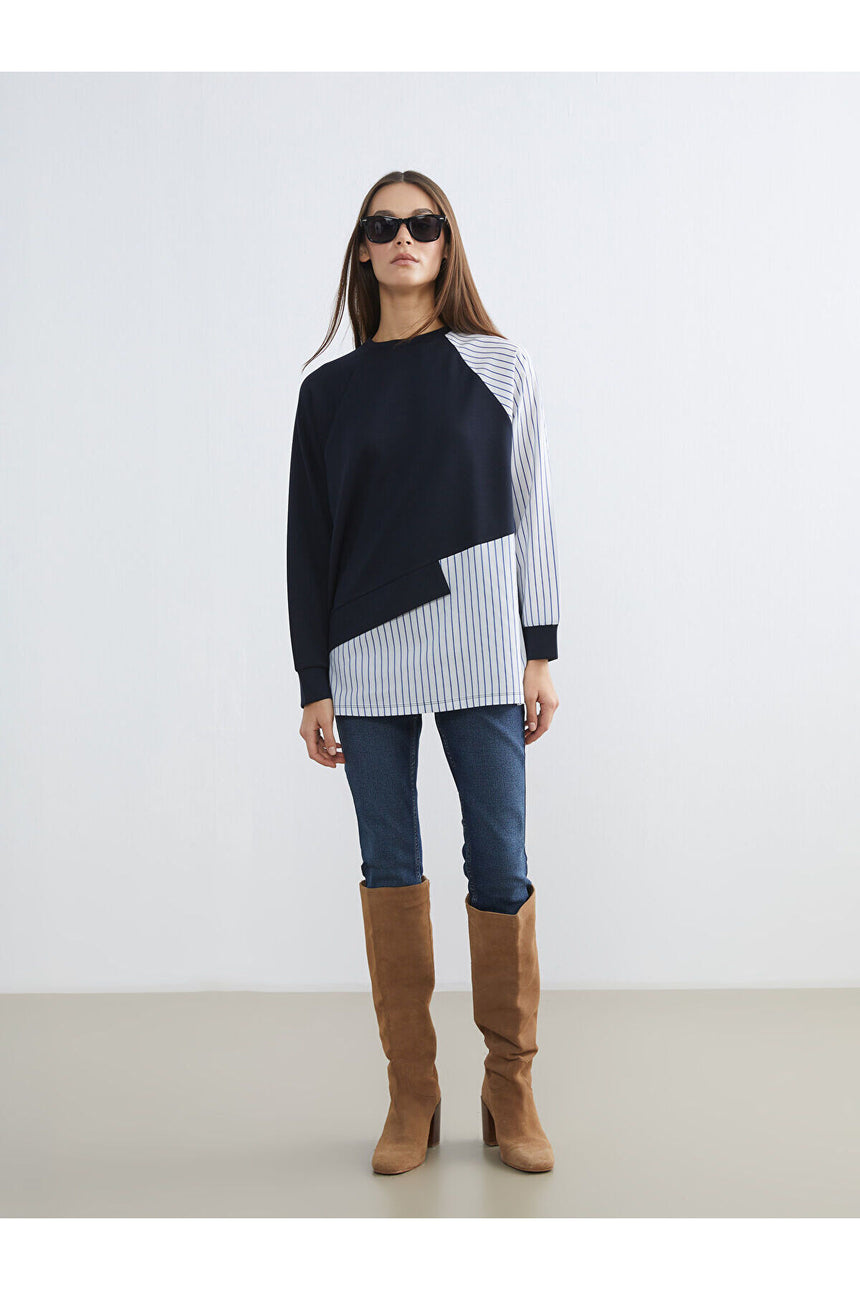 LC Waikiki Kadın Sweatshirt W5OH94C8 - Koyu Lacivert