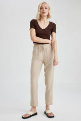 Defacto Kadın Trousers L3164Az - Kahverengi / Kum Beji