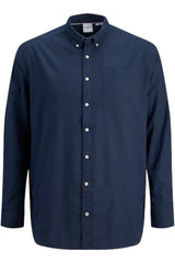 JACK&JONES JJEOXFORD SHIRT L/S S21 NOOS PLS 12190444 - Koyu Lacivert
