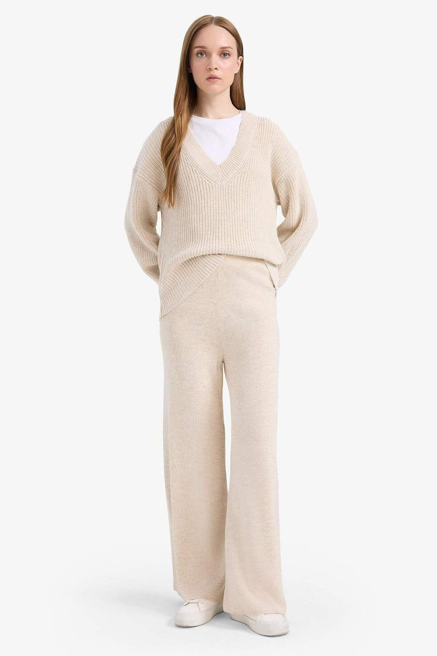 Defacto Kadın Trousers V0088Az - Ekru