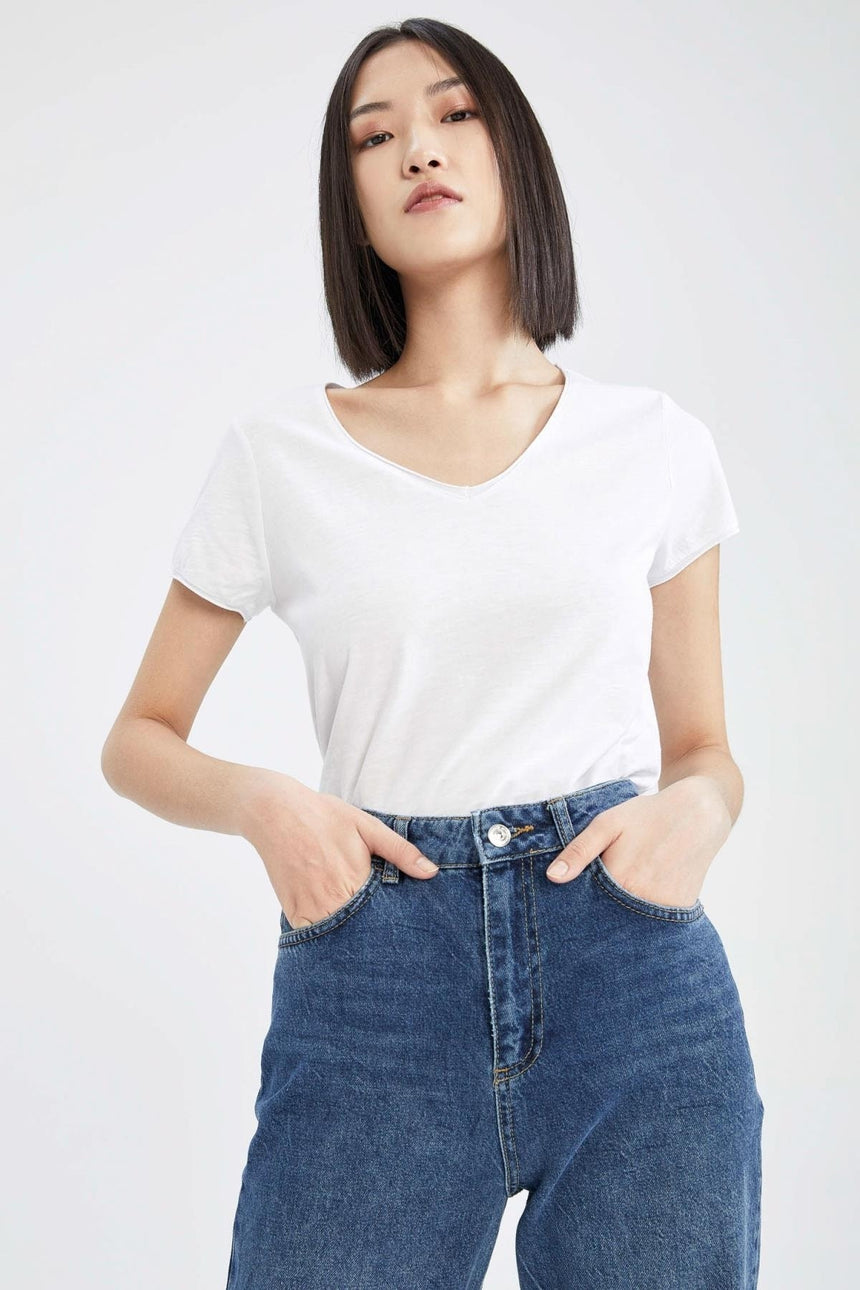 Defacto Kadın Knitted K1507AZ - Beyaz
