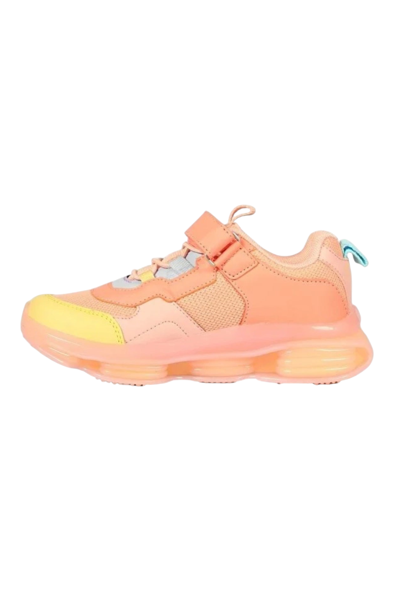 Sporline Vicco pudra pembe çocuk sneaker, tekstil ve PVC detaylı, cırt cırtlı günlük spor ayakkabı.